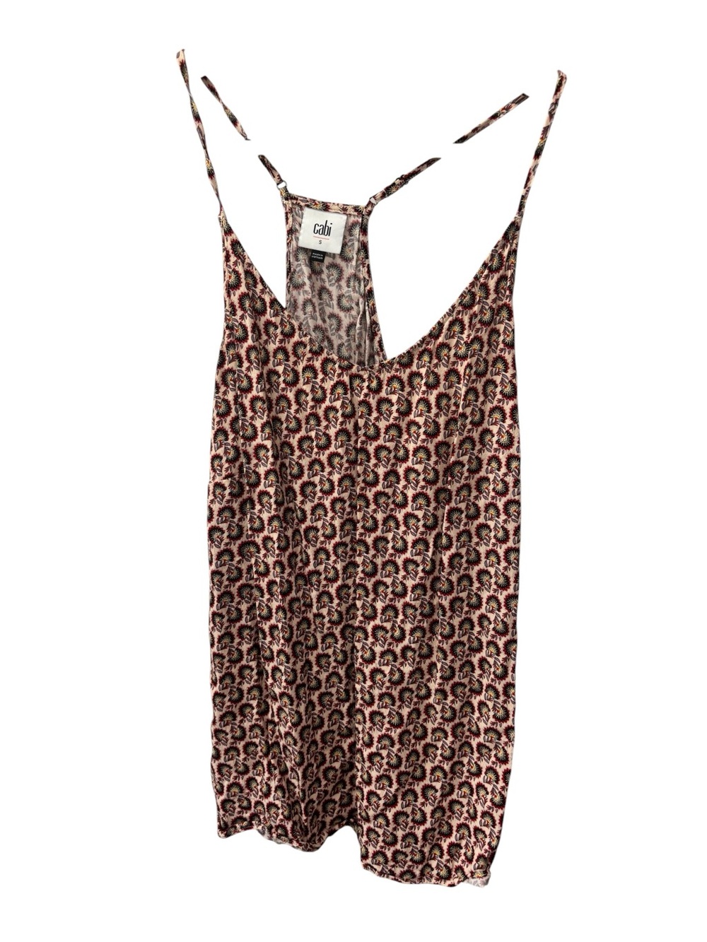 Cabi Tank Top Poem Cami Adjustable Straps Womens Size Small Vneck